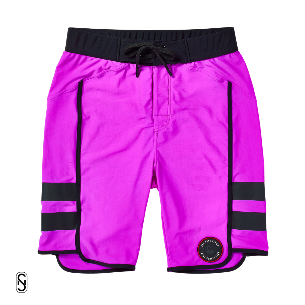 SN Clo. Mens Physique Board Shorts - Purple / Black