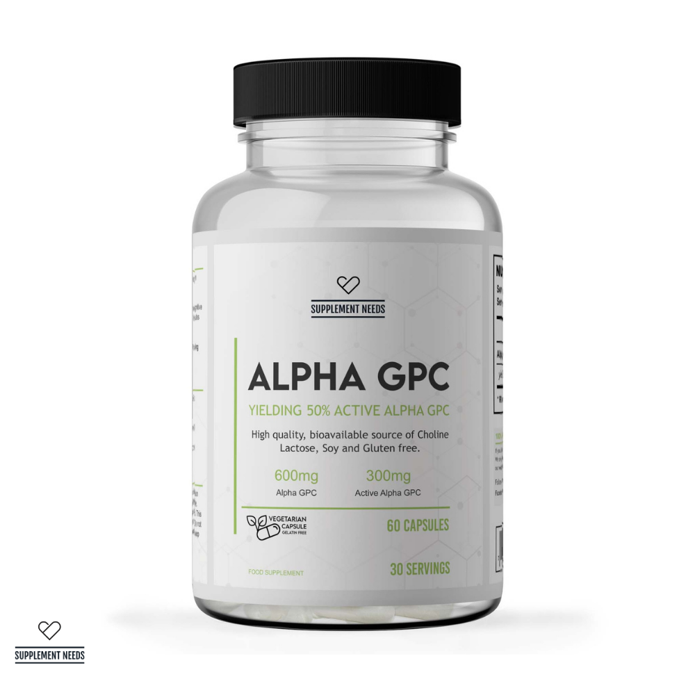 Supplement Needs Alpha GPC 50% Active Lactose Soy Gluten Free 60 capsules Health Range nootropic brain memory