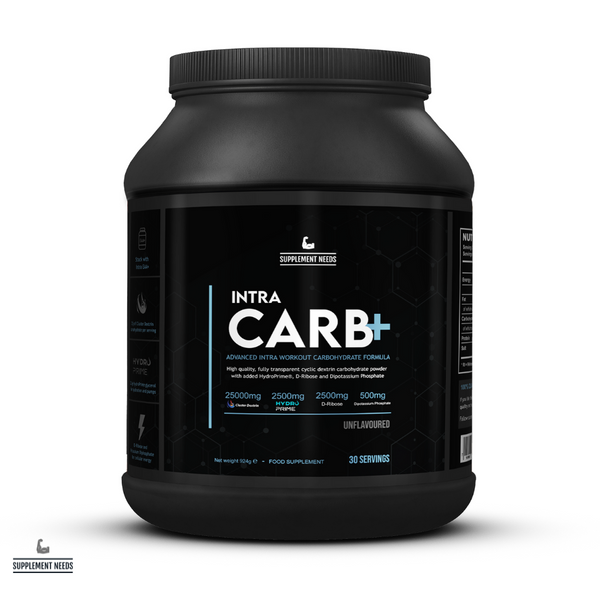 Supplement Needs Intra Carb+ Advanced Intra Workout Carbohydrate High Quality HBCD Cyclic Dextrin Cluster D-Ribose HydroPrime Glycerol Dipotassium Phosphate Pump Hydration Recovery 30 servings mix clear sports performance range glycogen recovery